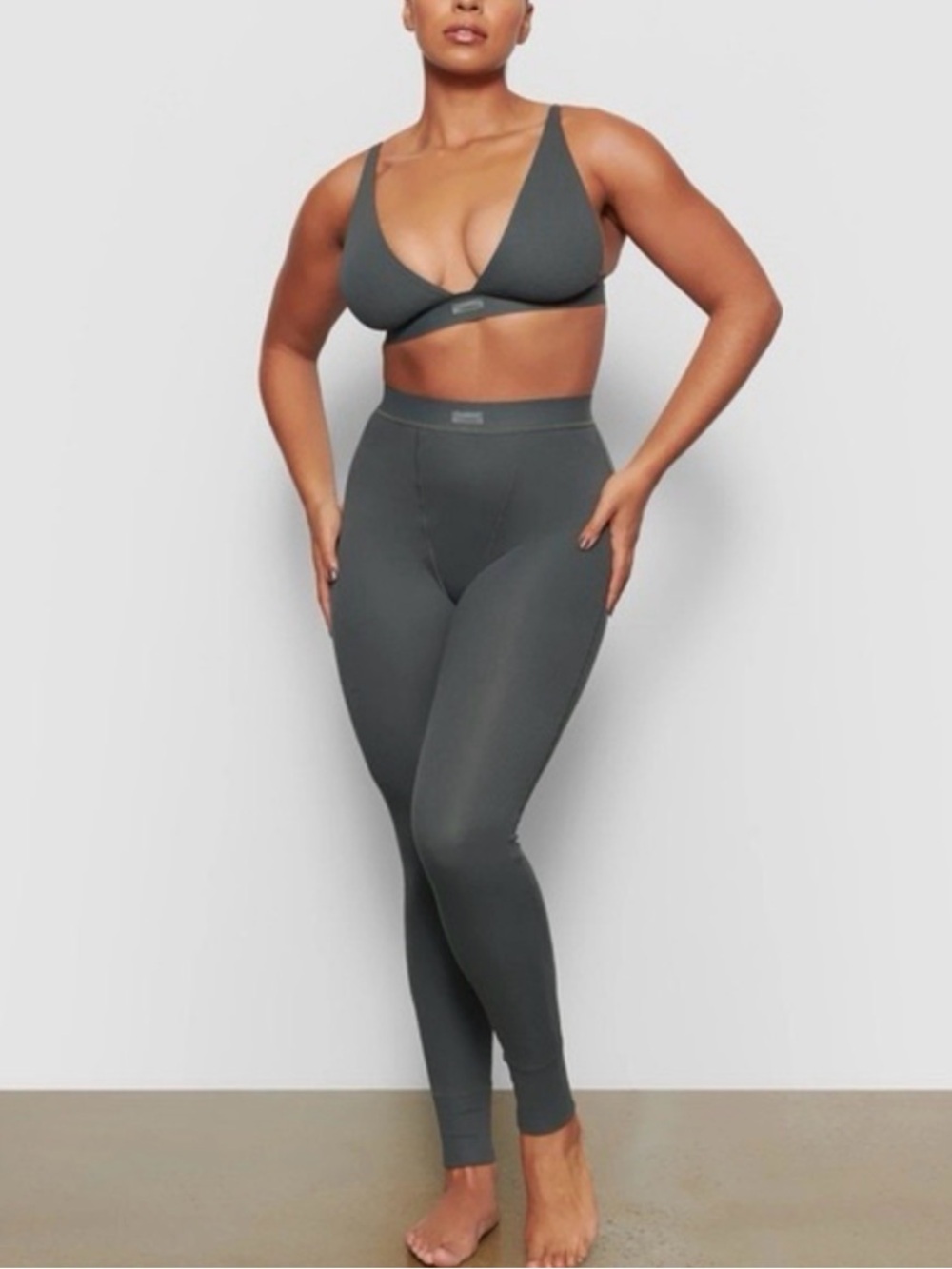 Skims ribbed leggings- deep sea